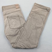 PrAna Pants Mens 32x34 Brown Khaki Canvas Workwear Hiking Outdoor Straight Leg