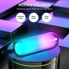 IMENSO Portable Bluetooth Speaker Capsule Outdoor Wireless RGB Flashlight