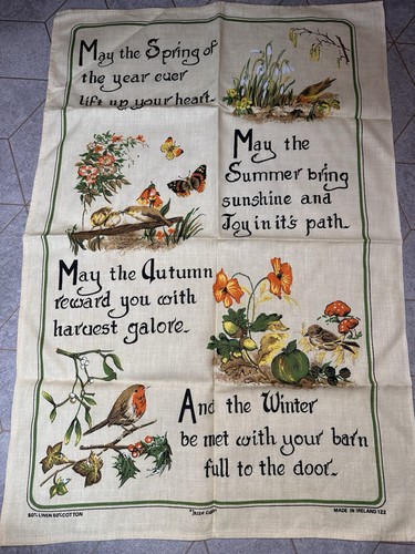 Vintage tea towel seasonal - vintage,