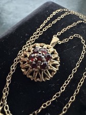 Vintage 9K Warm Gold Garnet
