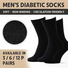 Mens Diabetic Socks Loose Soft