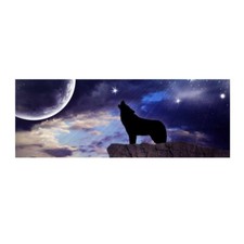 18“x58" Wolf Howling Sticker