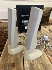 Harman Kardon Model H/K595 Speaker System With Sound Sticks/Cables/Manual TESTED