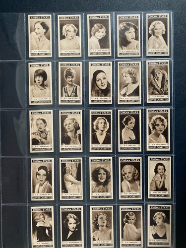 Cigarette cards cinema stars - cards,