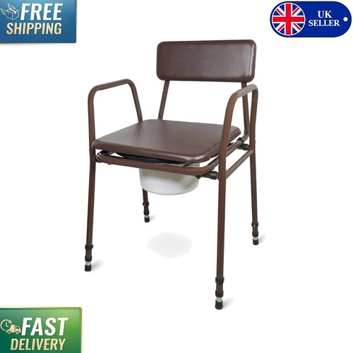 Padded commode chair with - padded,