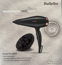 BaByliss Power Pro 2000 High Speed hair Dryer with Diffuser new