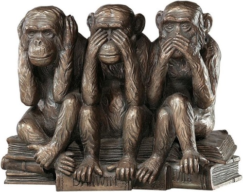Three wise monkeys - monkeys, see