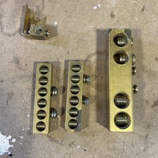 EARTH BAR BRASS  HOLE SCREW METAL STRIP BLOCK CONSUMER UNIT