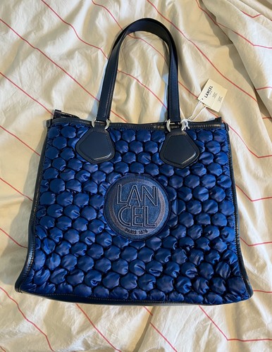 Lancel large nylon leather - lancel,