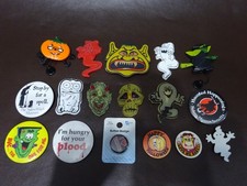 Rare Vintage Job Lot Collection Of Halloween Horror Character Related Badges