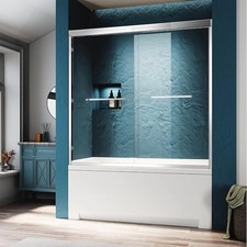 Double Sliding Tub Shower Door