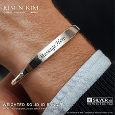 Free Engraving 925 Silver Mens