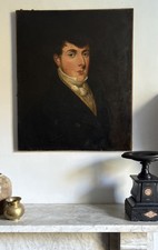 Fine Georgian Portrait of A Gentleman century Oil on Canvas 