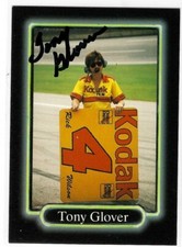 Tony Glover Signed 1990 Maxx NASCAR Card #32
