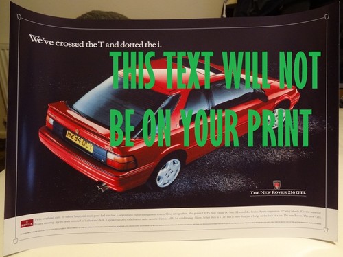 Rover 216gti poster - 216gti, print