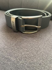 Ochnik Navy Leather Belt 120cm