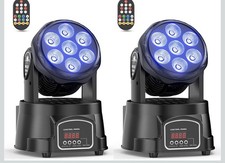 2PCS Mini Moving Head Wash LED 7X15W dmx512 Spot Beam Stage Light 5 Control Mode