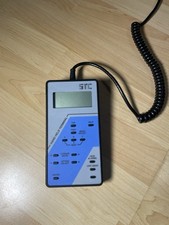 RARE Hand-held blue & grey STC data terminal with LCD & umbilical