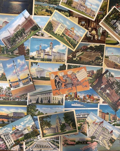 Vintage linen postcards - 40,