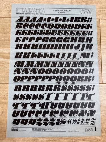 Letraset rub dry transfer - letraset, on