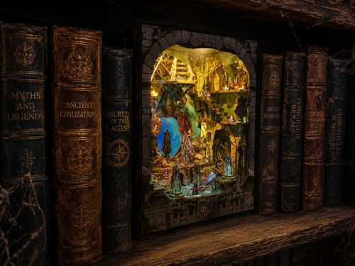 Diy book nook - diy, miniature