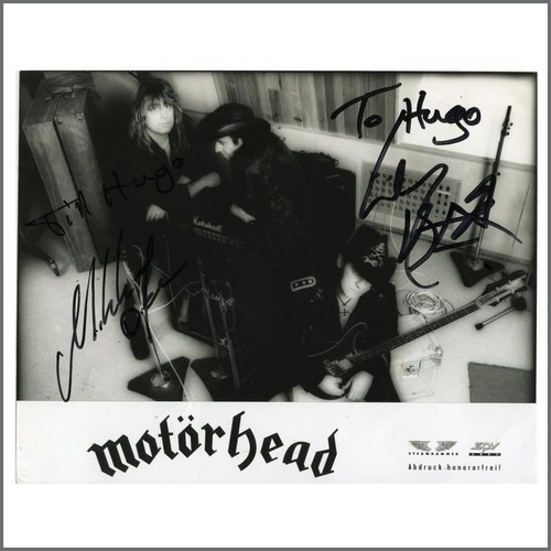Motorhead signed promotional - motorhead,