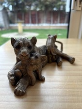 Lion Ornament Bronze With Cubs