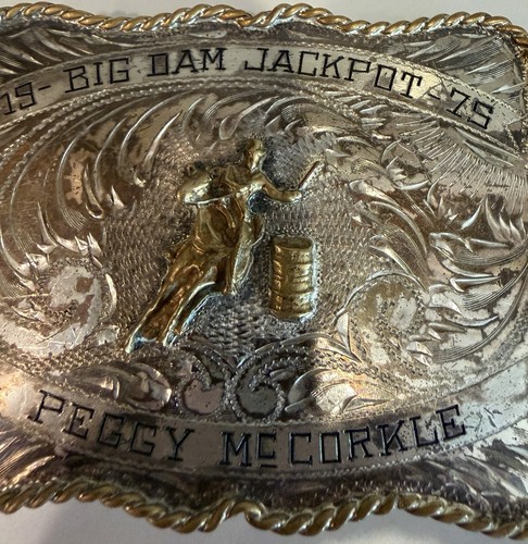 Vtg silver 1975 rodeo - rodeo, trophy