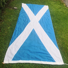 SCOTLAND Flag St Andrew Scottish Flagpole VERY LARGE Rope Toggled Linen Stitched