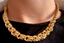 Chain 9ct gold on sterling silver hallmarked