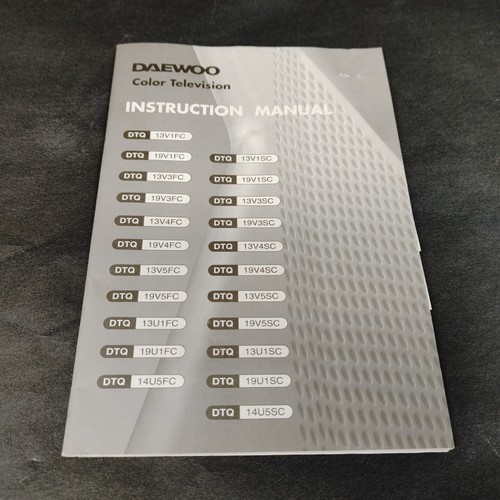 Daewoo dtq instruction - dtq,
