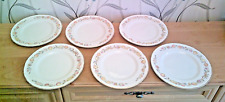 Set of 6 Royal Worcester Dinner Plates - Diameter 11" /  28cm - Fruit Pattern