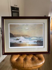 Limited Edition of Moonlit Sea painting by Peter Cosslett (no 795 of 850only)