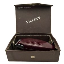 Vintage Viceroy Electric Dry Shaver In Case No Electric Cable Brown Silver Old