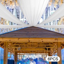 6pcs Weddings Ceiling Drapes
