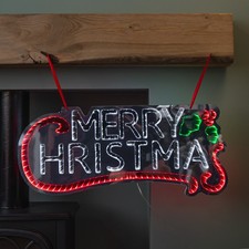 60cm Light up Hanging Merry