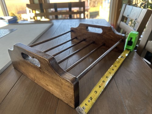 Vtg wooden magazine table - vtg,