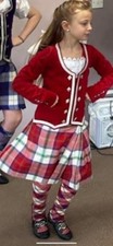 Girls' Red Pre-Loved Highland Dancing Kilt