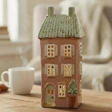 Tall Ceramic Cottage Tealight