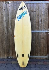 Best Ever - Vintage 80’s Early 90’s 3 Fin 6’ 6” Surfboard +Bag St Agnes Badlands