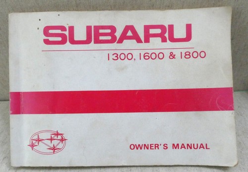 Owner manual for subaru - manual,