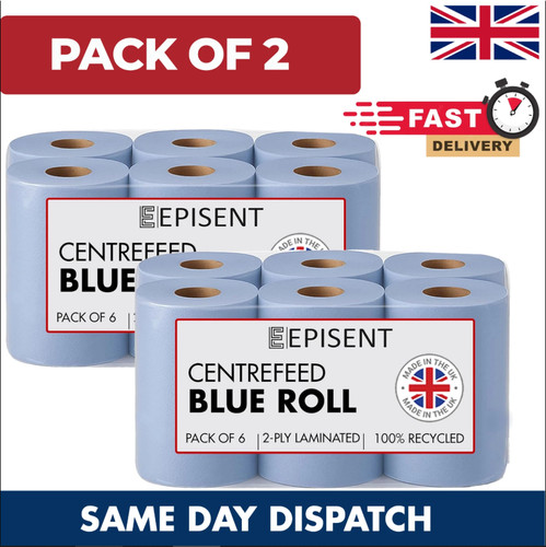 Blue centrefeed rolls - rolls, x