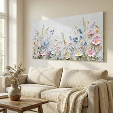 100% Hand Painted Meadow