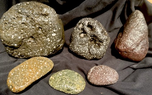 Spotted volcanic river rock - volcanic, 6