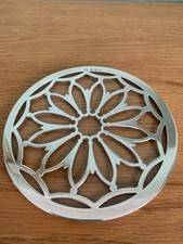 Vintage A Bros Ltd Silver & Glass Trivet/Teapot Stand