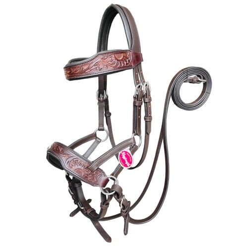 Brown oiled leather horse - oiled,