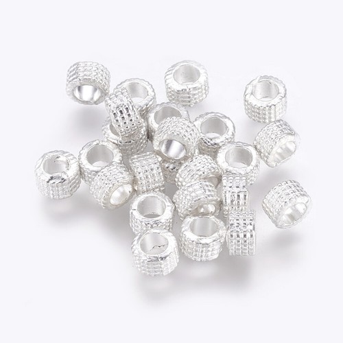 Silver plated spacer - plated, beads