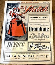 VINTAGE 1947 THE SKETCH MAGAZINE THE ROYAL WEDDING NUMBER GOOD CONDITION FOR AGE