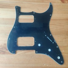 B-stock NOS HH Strat Stratocaster Pickguard Scratchplate 11 Hole Black 3 Ply