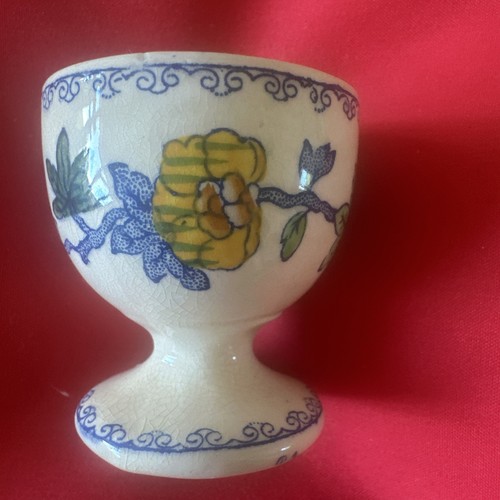 Masons pottery egg cup - egg, floral